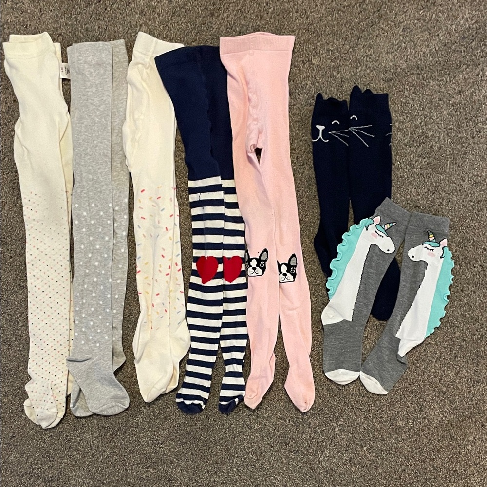 Kids Fun Patterned Tights Set